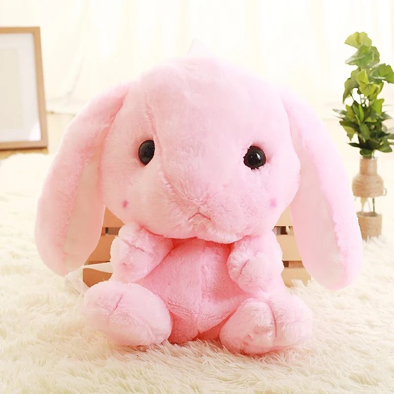 Long Ear Rabbit Plush Bag Cute Doll KawaiiShoulder Backpack Crossbody Bag Coin Purse Messenge Bags Plush Toy Girls Gift