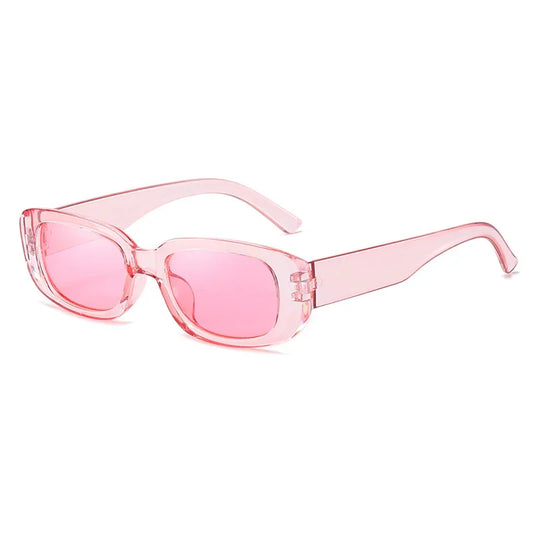 Lovely Pink Color Heart Square Sunglasses Jelly Color Sun Glasses UV400 Protection Shades Summer Party Decoration Women Eyewear