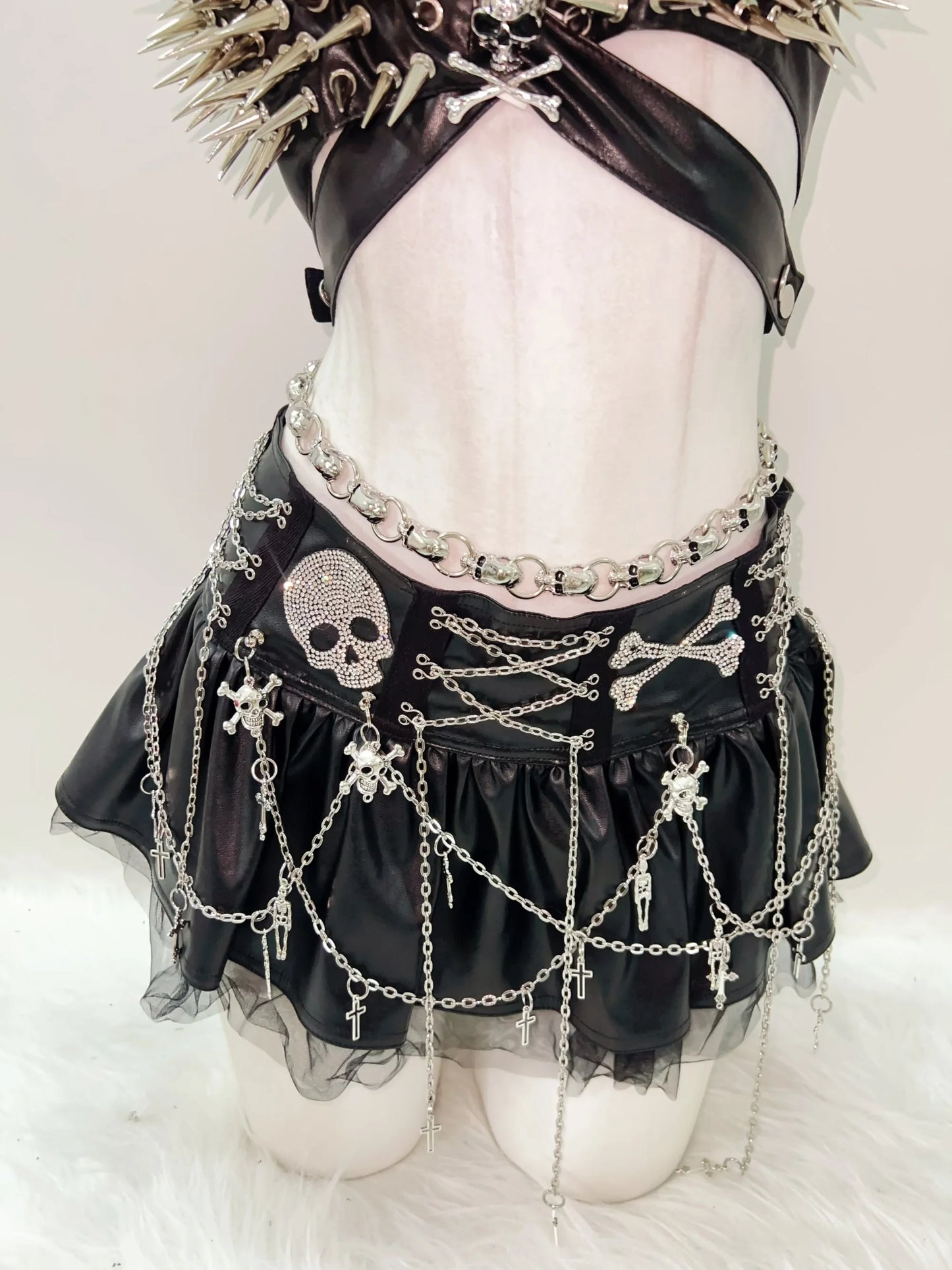 Cross Tank Tops y2k clothes Skull Tank Tops Rivets Tank Tops y2k crop top gothic clothes Gothic Tank Tops Punk Tank Tops