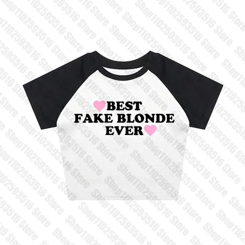 Aesthetic Slim Fit Punk Emo Girls Sexy Tee Gothic Vintage White Crop Tops Women's Streetwear Grunge Cute Baby Tee Y2k Clothes