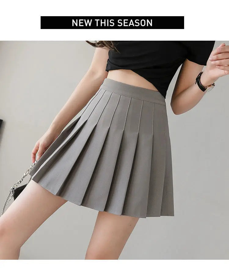 Kalevest Y2k Sweet Girl White Pleated Mini Skirts Women Korean Style High Waist School Short Pleated Kawaii Japanese Pink Skirt