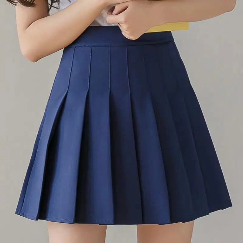 Kalevest Y2k Sweet Girl White Pleated Mini Skirts Women Korean Style High Waist School Short Pleated Kawaii Japanese Pink Skirt