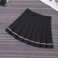 Goth bimbo emo school girl tennis skirt Y2k Summer Fashion Short Women Skirt Elastic High-Waisted Striped Harajuku Pleated Plaid Mini Skirts # 211