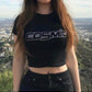 Gothic emo baby tee Punk Vintage Rhinestone Spider Goth Graphic Women Y2k Style Crop Top O-neck Tshirt Black Streetwear Short Sleeve T-shirt # 241