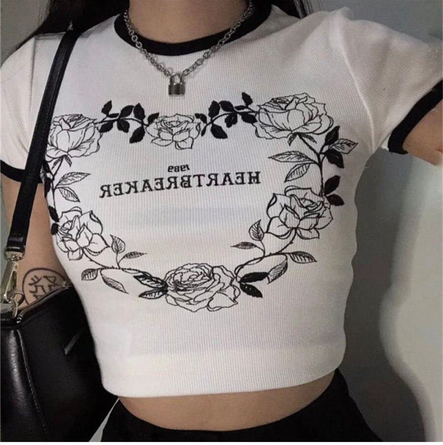 Sexy Hot Girl Style Summer knitting New baby tee cropped top Short-Sleeved T-shirt Female High Waist Slim Tee Short Student Women's Tops Y2k # 243