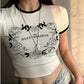 Sexy Hot Girl Style Summer knitting New baby tee cropped top Short-Sleeved T-shirt Female High Waist Slim Tee Short Student Women's Tops Y2k # 243