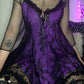 Goth bimbo loose comfty warm lacey Gothic Aesthetic Purple Dresses Women Sexy Lace Backless Sleeveless High Waist Dress Elegant Party Dress # 71