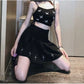 Goth bimbo Black High Waist Mini Skirts Punk Pleated Vintage Skirt Gothic skater Cross Print Pleated Women Skirts Lolita Harajuku Skirt # 210
