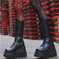 Black lace up platform combat boots black emo goth gothic clothing alt Gothic Punk Fashion # 17 girl Thigh Boots Wedges High Heels Platform Shoes  # 17