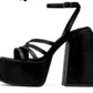 Goth trendy edgy gift fat platform strappy shoe emo Big Size 43 Summer White Goth High Heels Sexy Party Chunky Platform Sandals Shoes Women # 28