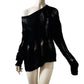 Women Dark Goth emo punk Split Hole Knit Sweaters Black Gothic Lady Hollow Out Cool Pullover Sweater Autumn Sexy See Through Pull Jumpers # 156