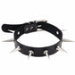 Emo sexy freaky Spike Choker Punk Collar Female Women Men dog Black Leather Studded Rivets Chocker Necklace Goth Jewelry Gothic Accessories # 11