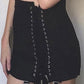 Gothic skirt lace up Y2K Vintage Mini Skirt Women Punk Patchwork Summer High Waist Skirt Bodycon Eyelet Lace Up Aesthetic Sexy Skirts # 207